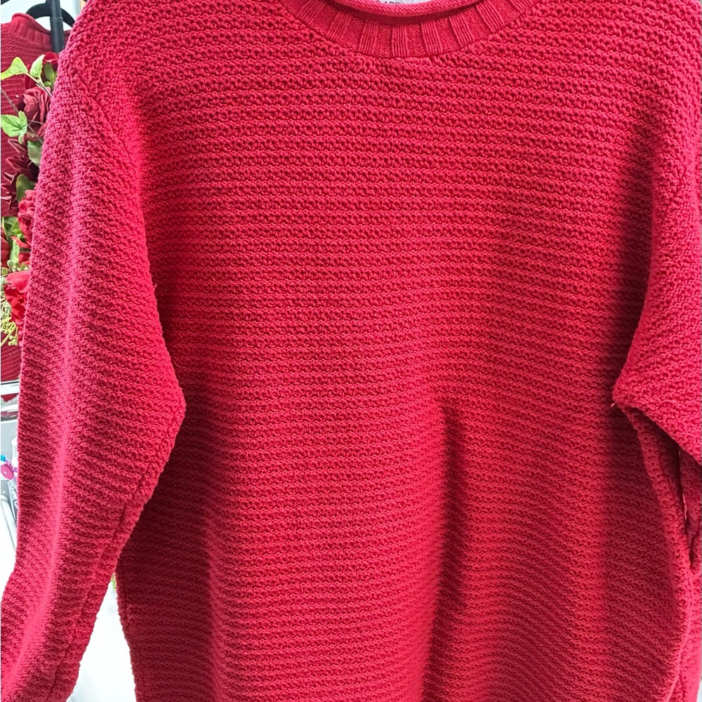 Cabin Creek Classic Red Crew Neck Sweater